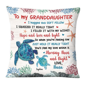 Gift For Daughter Granddaughter Hug This Turtle Pillow