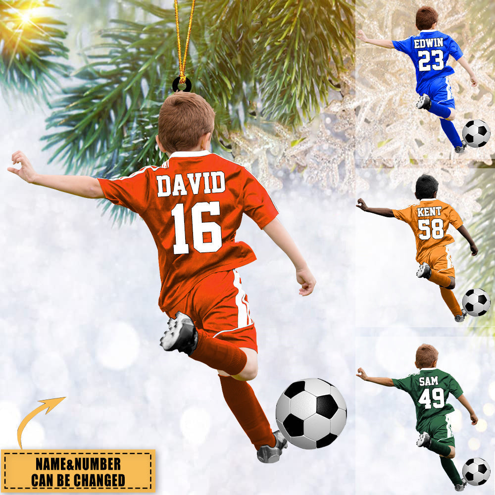 Personalized Soccer Jersey Christmas Ornaments