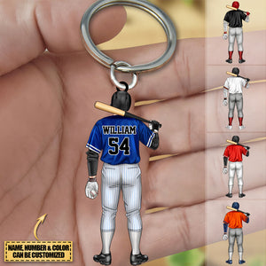 Personalized Gift ，Baseball Lover  Acrylic Keychain