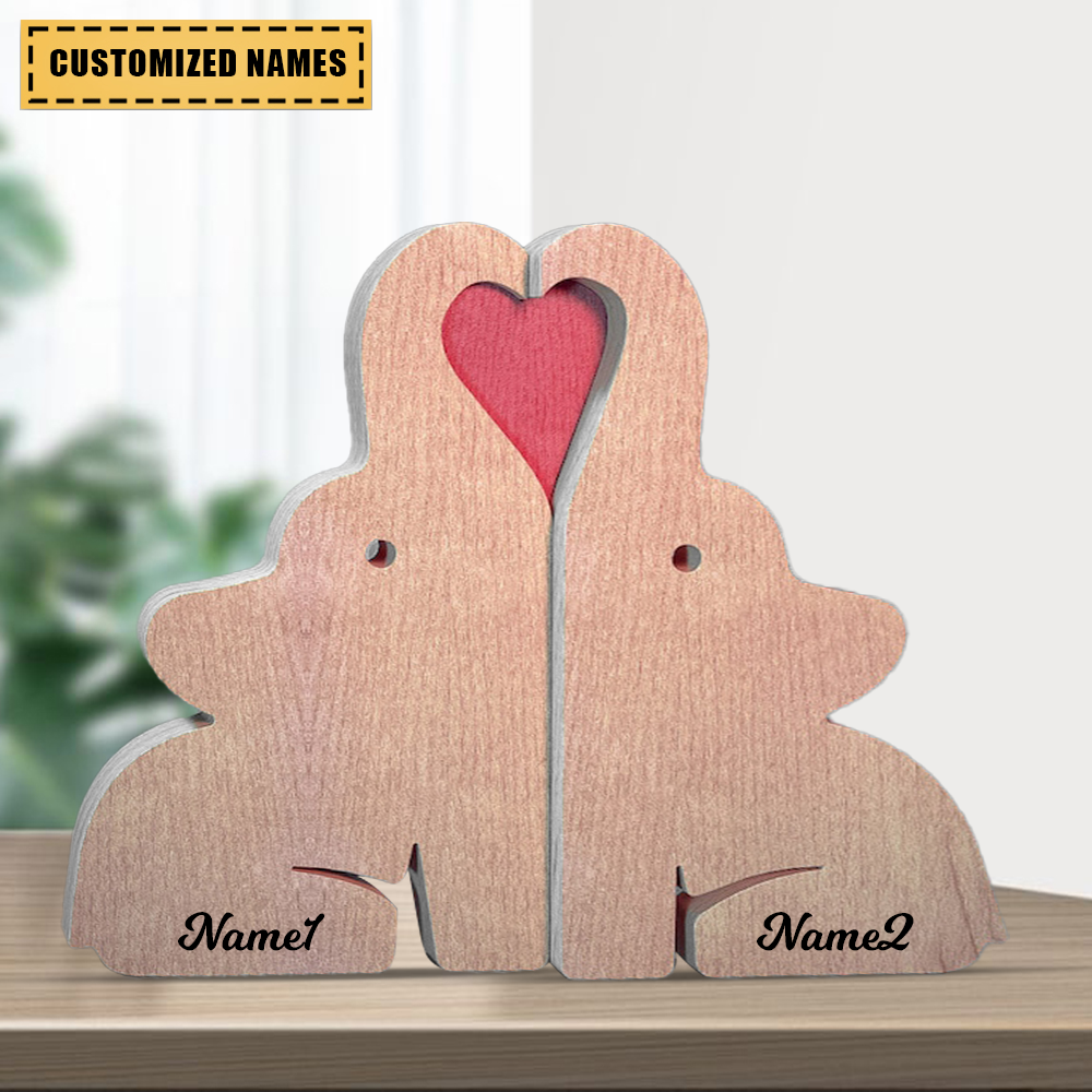 Wooden Elephant Couples  Anniversary Gift Couple puzzle-Gift For Couples