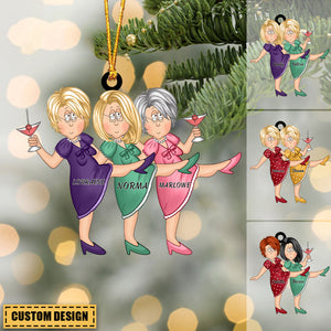 Personalized Friends/Besties/Twins/Sisters Acrylic Ornament