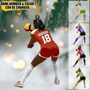 Personalized Volleyball Player Acrylic Christmas Ornament - Gift For Volleyball Players