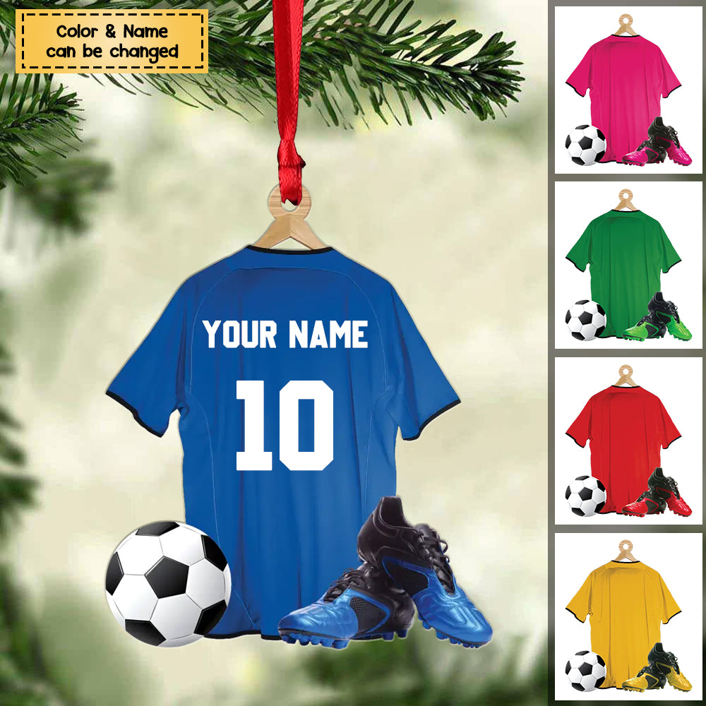 Personalized Soccer Jersey Christmas Ornaments