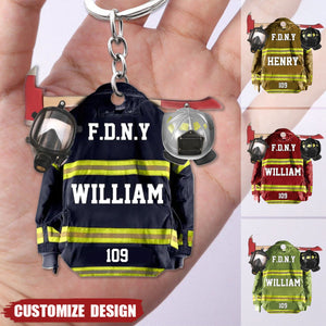 Personalized Acrylic Keychain - Gift For Firefighter