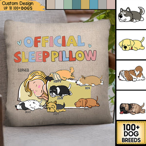 Sleeping Dog Sleeppillow - Personalized Custom Unisex Pillow - Gift For Dog Lover