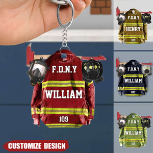 Personalized Acrylic Keychain - Gift For Firefighter