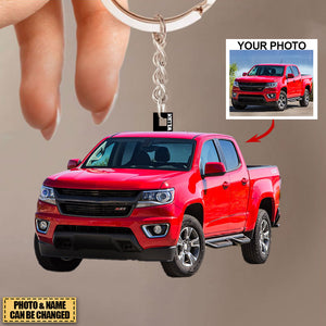 Personalized Pickup Truck Acrylic Keychain -Great Gift Idea For Off-road Lovers- Custom Your Photo