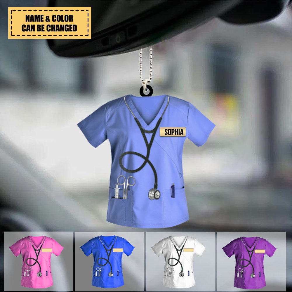 Personalized Nurse Scrubs - Gift For Nurse Acrylic Ornament