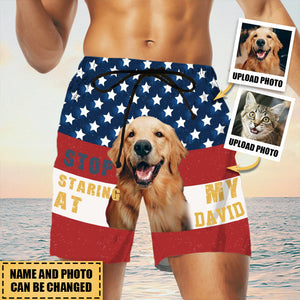 Personalized Stop Staring At My Pet/Upload Photo- Custom Trunks