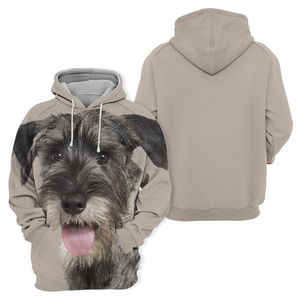 Unisex 3D Graphic Hoodies Animals Dogs Standard Schnauzer Happy