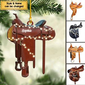 Horse Lovers - Horse Saddle For Riding Horse - Personalized Ornament