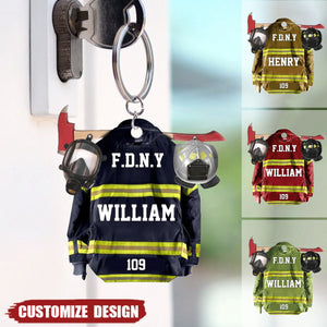 Personalized Acrylic Keychain - Gift For Firefighter