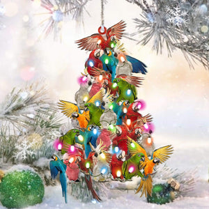 Parrot lovely tree gift for parrot lover gift for bird lover ornament