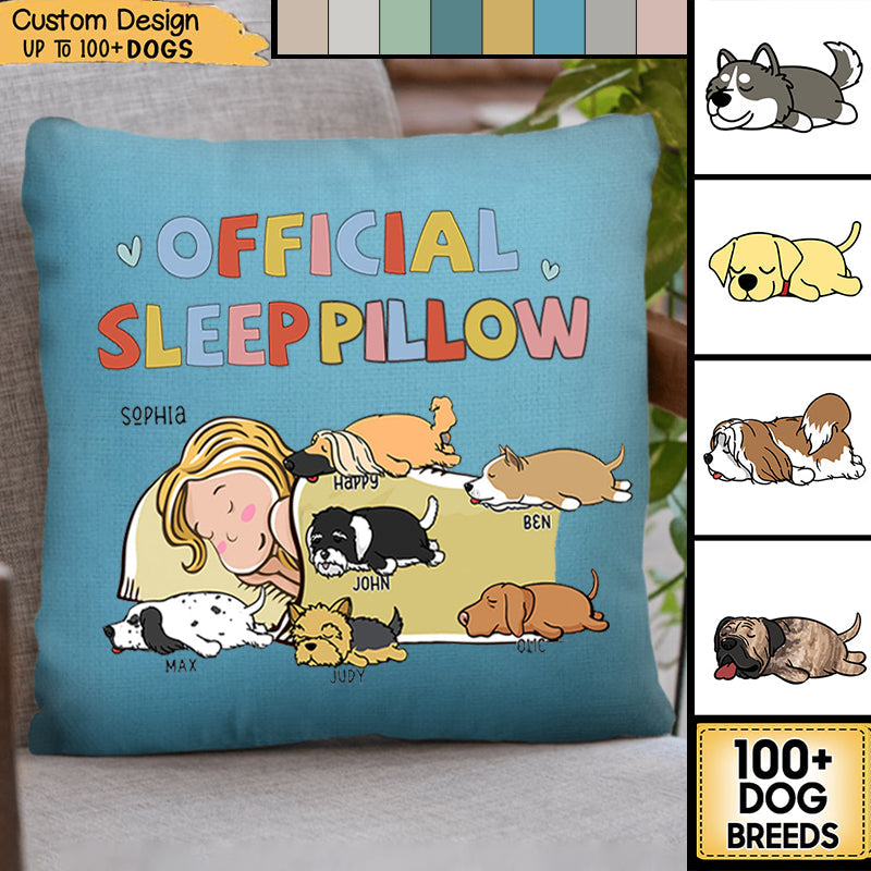 Sleeping Dog Sleeppillow - Personalized Custom Unisex Pillow - Gift For Dog Lover