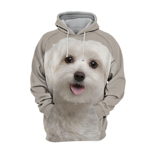 Unisex 3D Graphic Hoodies Animals Dogs Maltese Cute