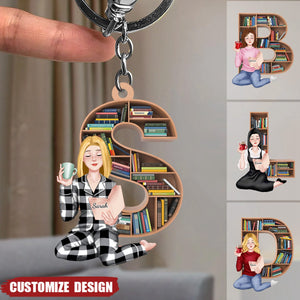 Just A Girl Who Loves Books, Personalize Keychain, Gifts For Book Lover