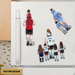 I Scored A Hat-Trick - Personalized Soccer Dad & Kids Fridge Magnet - Gift For Soccer Lovers