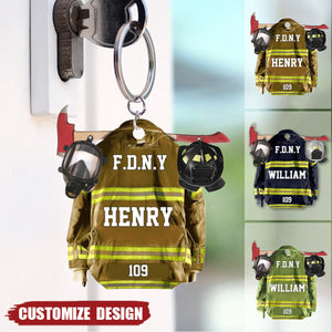 Personalized Acrylic Keychain - Gift For Firefighter