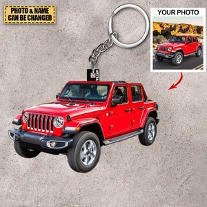 Personalized Off-Road Car Acrylic Keychain -- Custom Your Photo