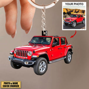 Personalized Off-Road Car Acrylic Keychain -- Custom Your Photo