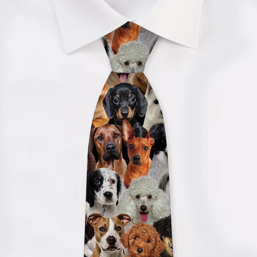 A Bunch Of Dogs Tie For Men/Great Gift Idea For Christmas