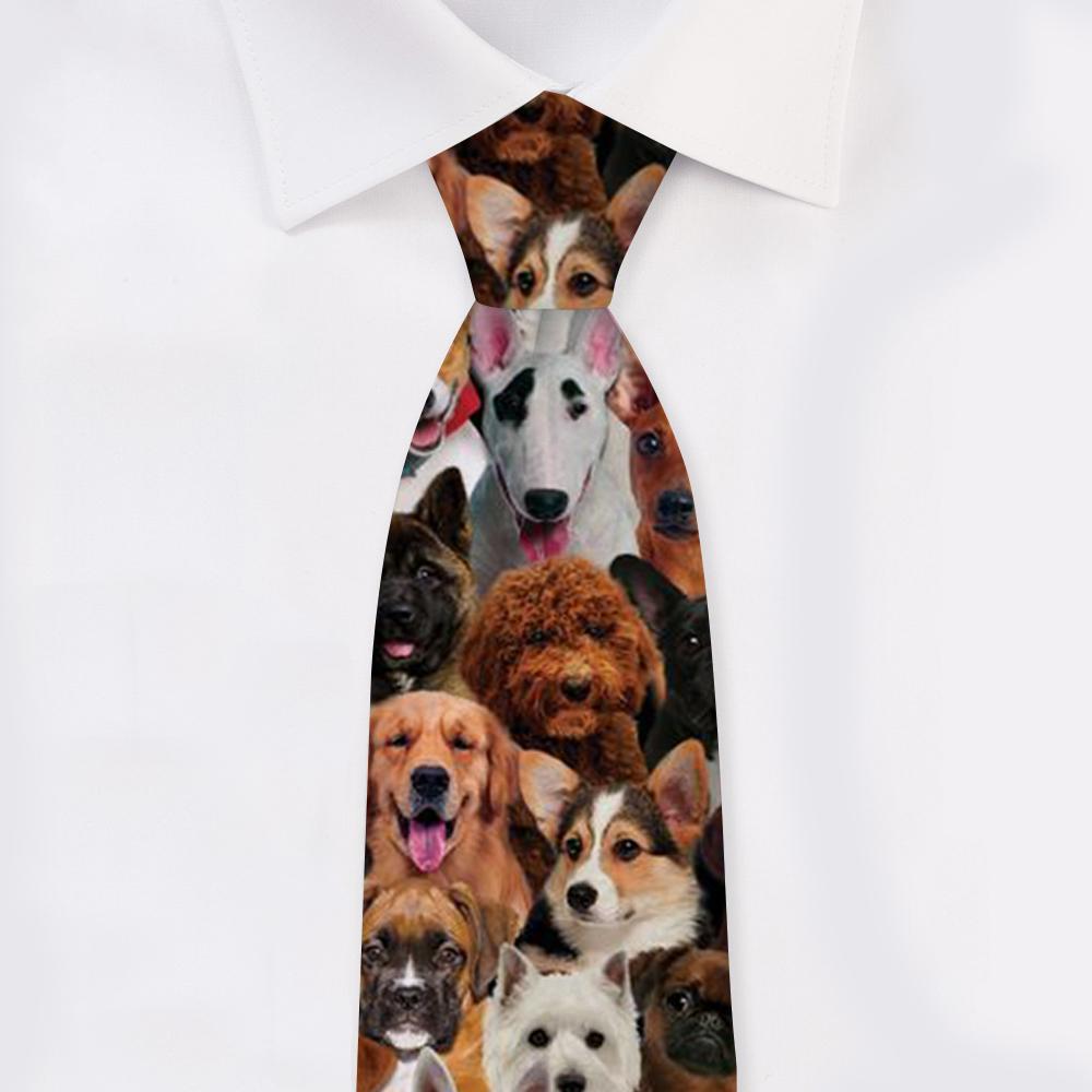 A Bunch Of Dogs Tie For Men/Great Gift Idea For Christmas