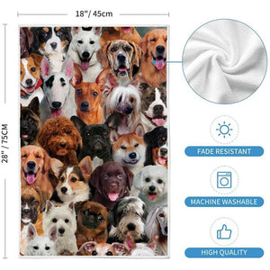 A Bunch Of Dogs Kitchen Towel