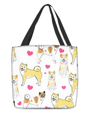 Cute Akita Inu Tote Bag