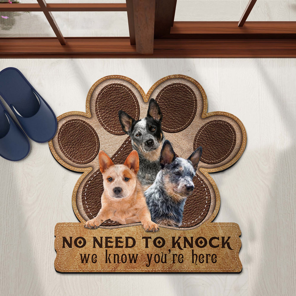 Australian Cattle No Need To Knock We Know You're Here Custom Doormat