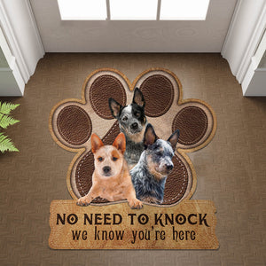 Australian Cattle No Need To Knock We Know You're Here Custom Doormat