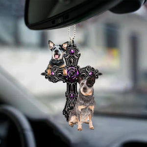 Australian Cattle Pray For God Car Hanging Ornament