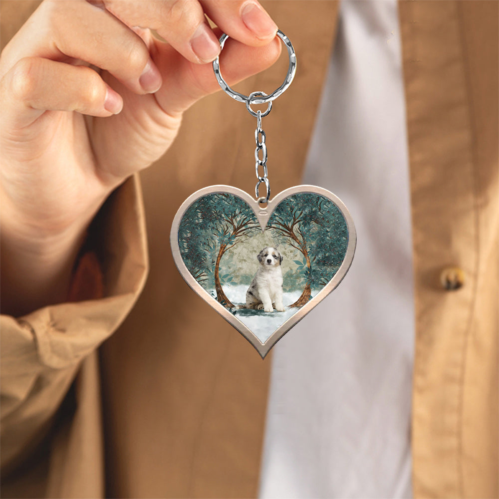 Australian sales shepherd keychain