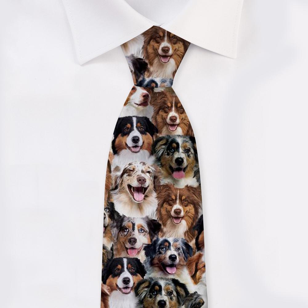 A Bunch Of Australian Shepherds Tie For Men/Great Gift Idea For Christmas