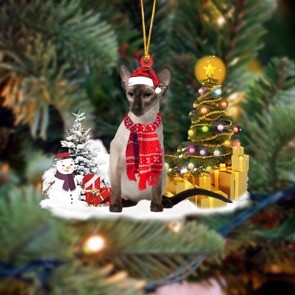 Balinese Cat Christmas Ornament