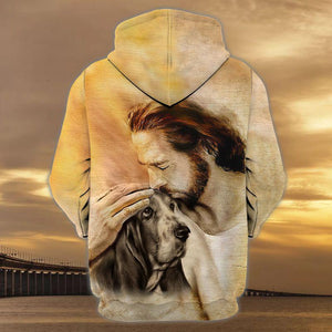 Basset Hound With God Unisex Hoodie