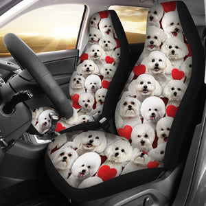 A Bunch Of Bichon Frises Car Seat Cover