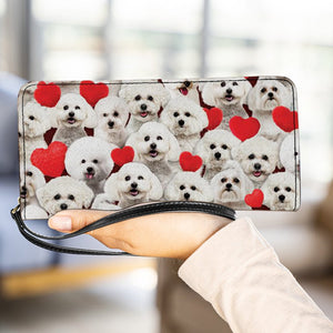 A Bunch Of Bichon Frises Clutch Purse