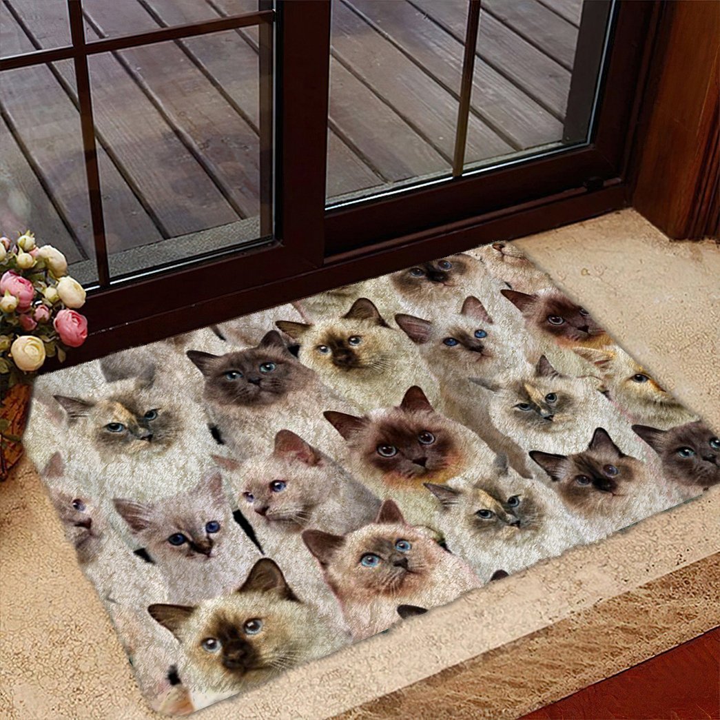 A Bunch Of Birman Cats Doormat