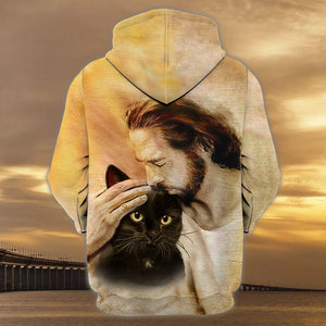 Black Cat With God Unisex Hoodie