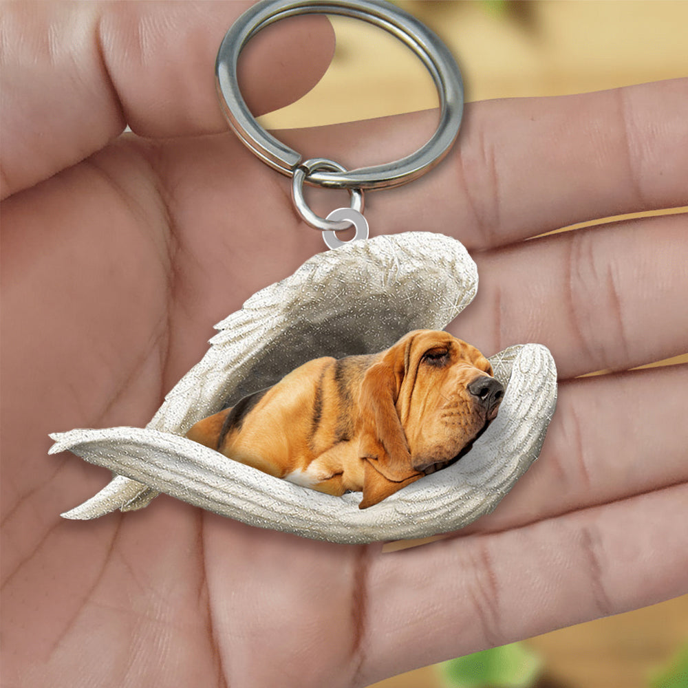 Bloodhound Sleeping Angel Acrylic Keychain