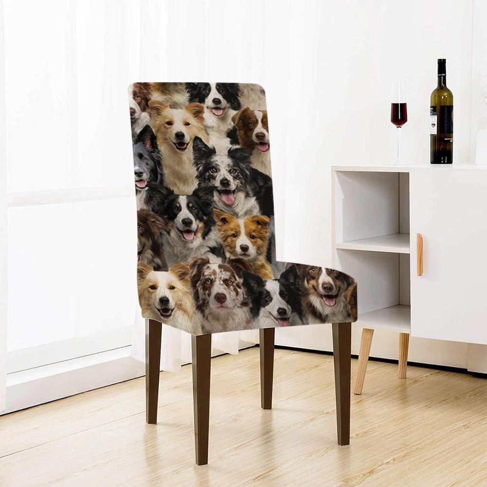 A Bunch Of Border Collies Chair Cover/Great Gift Idea For Dog Lovers