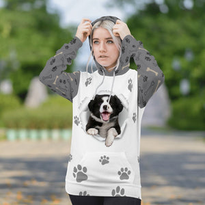 Border Collie-Paw Dog Unisex Hoodie