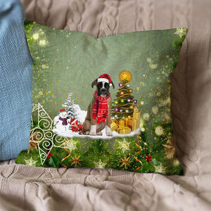 Boxer Merry Christmas Pillow Case