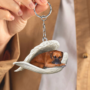 Boxer Sleeping Angel Acrylic Keychain