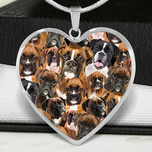 A Bunch Of Boxers Heart Necklace