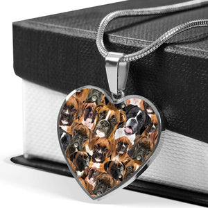 A Bunch Of Boxers Heart Necklace