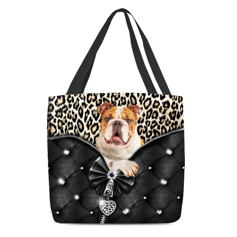 2022 New Release Bulldog 3 All Over Printed Tote Bag