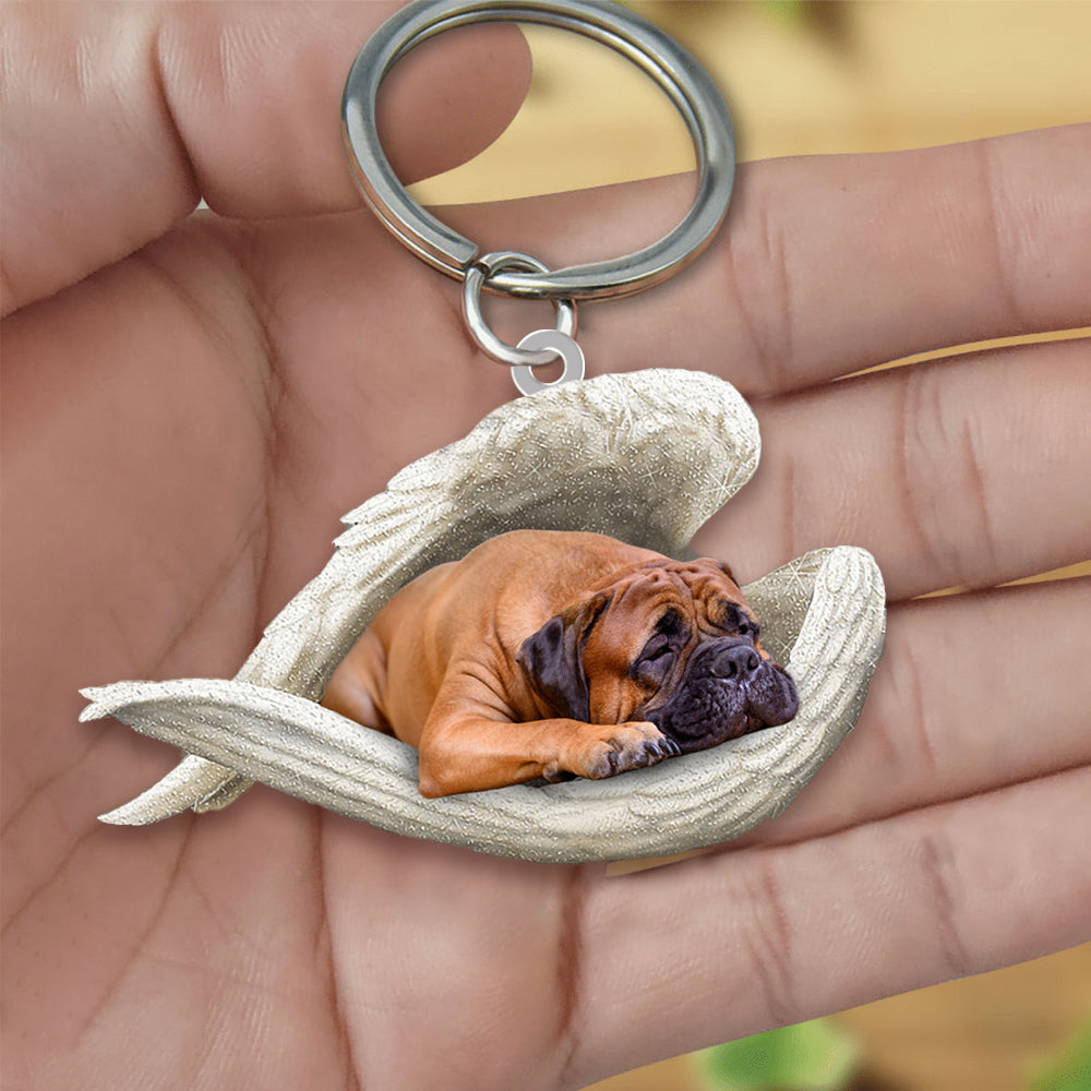 Bull mastiff Sleeping Angel Acrylic Keychain