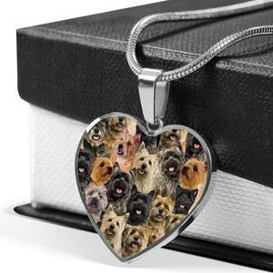 A Bunch Of Cairn Terriers Heart Necklace