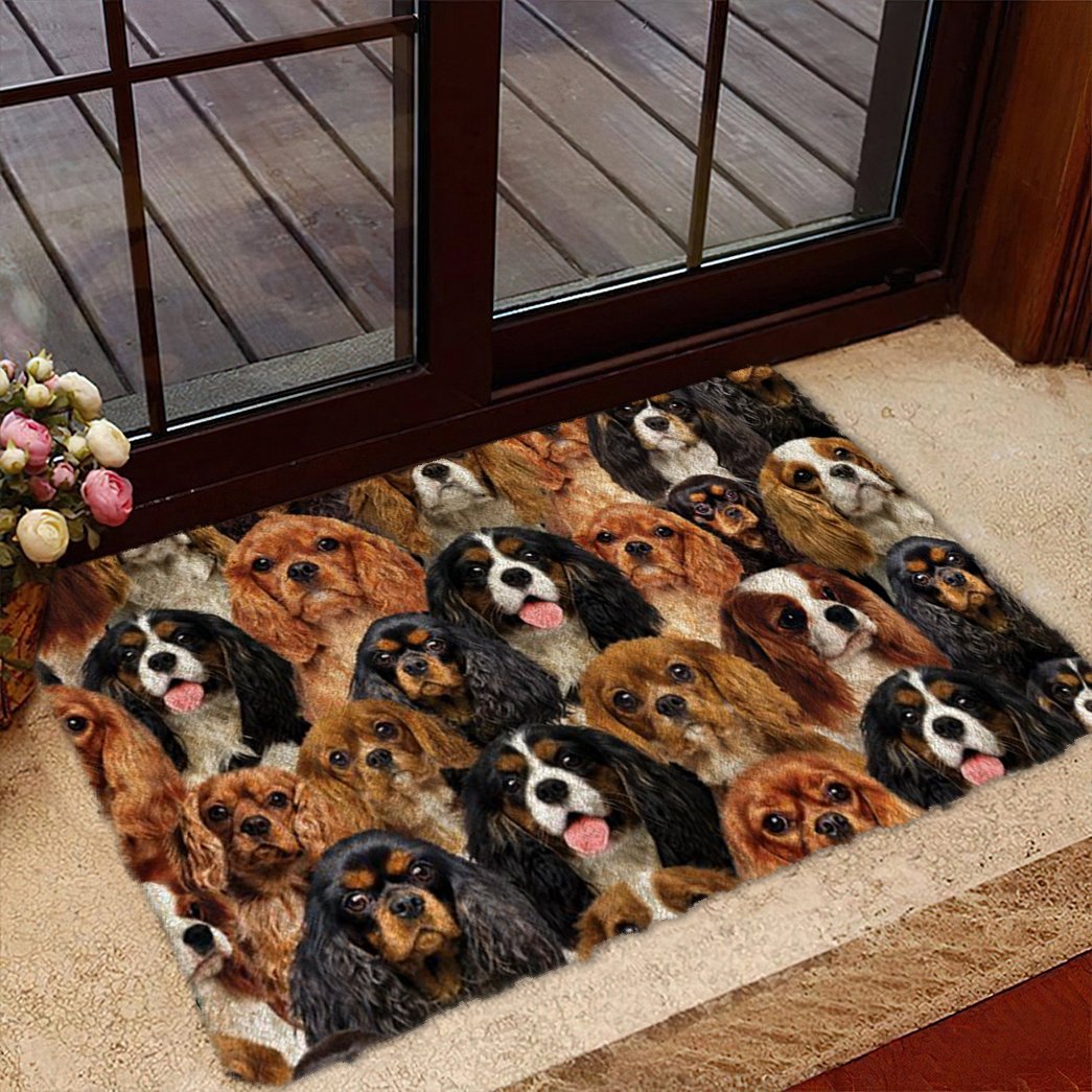 A Bunch Of Cavalier King Charles Spaniels Doormat - OKBANDS